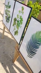 Bộ 3 tấm tranh treo tường nghệ thuật trừu tượng trang trí phòng khách - phòng ngủ chất liệu gỗ in tráng gương