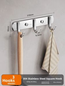 GAOERJIA | No-drilling Wall Mounted Stainless Steel Kitchen Tool Organizer