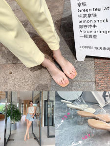 Dép Pha Lê Có Gót Thô Và Bàn Đạp Chân Da Dê Cho Nữ Cao Gót Kiểu K Sử Dụng Hàng Ngày Đế Cao Su