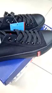 ALL AMERICA Secondary Student Black School Shoes Canvas | All American Kasut Sekolah Hitam Menengah Bertali Canvas 3323