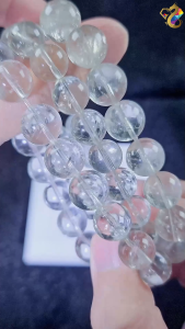 Graduation Grade Prasiolite Azeztulite Bracelet