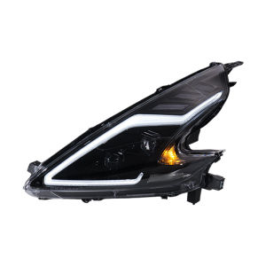 YLKJAUTO | Modified Headlight Assembly with LED Lens and DRL Sequential Turn Signals for 2008-2019 Nissan 370Z
