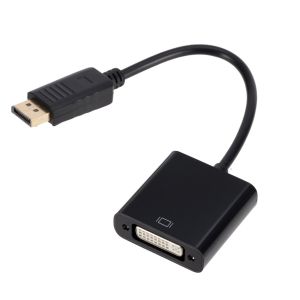 DisplayPort to DVI Cable Adapter DP Male to DVI Female Connector Converter Compatible with PC Laptop Monitor HDTV Projector