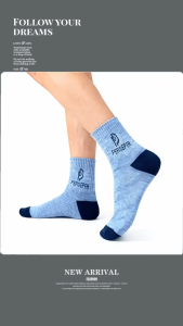 #XGMY# mens sports socks cotton thick mid top socks Korean color blocking summer gray contrast womens seasonal breathable short socks black，Suitable for all seasons