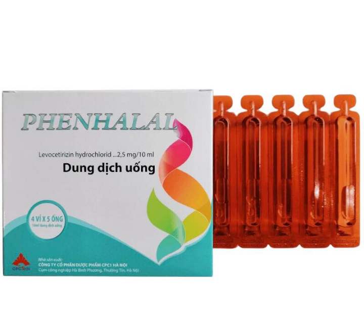 Dung dịch uống PHENHALAL (Hộp 20 ống) Hỗ trợ sổ mũi dị ứng dai dẳng, sổ mũi dị ứng theo mùa và mày đay tự phát.