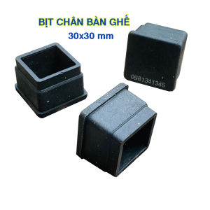 Đầu bịt chân bàn ghế 30x30mm chống xước bằng cao su nhựa loại đóng trong đế chân bàn đa dụng