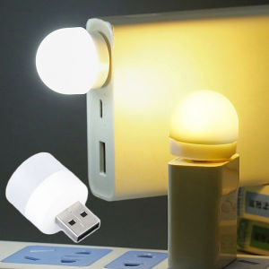 1-10Pcs Mini USB Night Light Warm White Eye Protection Book Reading Light USB Plug Computer Mobile Power Charging LED Night Lamp