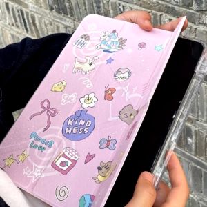 น่ารัก เคสไอแพด Pro11 gen9/8/7 10.2 Air6 11 Air7 Gen11 วัสดุPC เลเซอ พร้อมที่วางปากกา kitten and dog เคส iPad Air4/5 10.9 gen10 mini6 gen6 MINI7