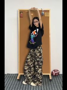 OK Couple Universal เสื้อยืดสไตล์เกาหลี Oversize Loose Sports T-Shirt Couple Streetwear Hot Trends 2025