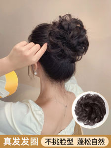Womens Hair Wig Bun Style Fake Hair Extension for Qipao Lazy Hairdo Increase Hair Volume Real Human Hair Material