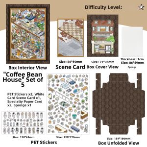 DIY Relaxation 3D Craft Sticker Set Miniature Scene