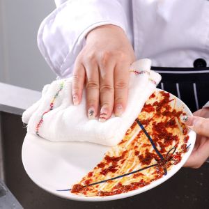 Sunion Coral Felt Cloth Dishwashing Towel Kitchen Cleaning Lazy Wave Pattern Oil-Free All-Cleaning Cloth