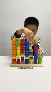 Wooden Color Sorting Bead Counting Abacus Fun Baby Training Toy Educational Puzzle Game Kids Early Learning Tool