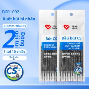 AIHAO | Bút Thay Ruột Nhanh Khô Mượt Mà Dung Lượng Cao 0.5mm Màu Đen 50c