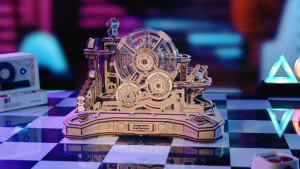 🕹️ Funtory ⚫ พร้อมส่ง EN.ver ของเล่นไม้ DIY ประกอบเอง Gearball Scramble ตัวต่อไม้ ของเล่น ของขวัญ Marble Run ROKR EGC01