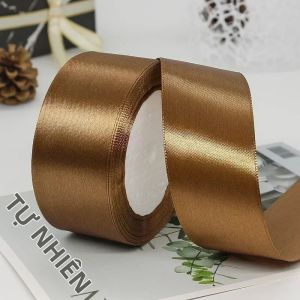 Ruộng Băng Satin 22m/cuộn Rộng 4cm Dùng Gói Quà Làm Nơ Bó Hoa Vòng Hoa Tự Làm May Vá Trang Trí Tiệc Cưới 40mm Một Mặt Chất Liệu Polyester