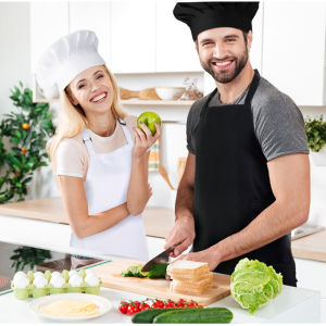 2 Pcs Kitchen Aprons for Woman Men Chef Work Apron for Grill Catering Bar Shop Cafes Beauty Nails Barbecue Hairdresser Pinafore