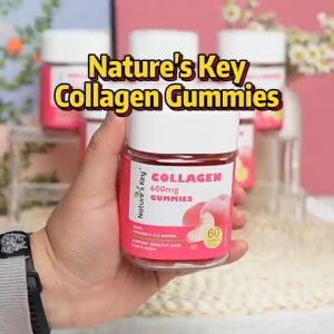 Natures Key Collagen Gummies 600mg Supplement Skin Elasticity Hydration Antioxidant Brightening คอลลาเจน