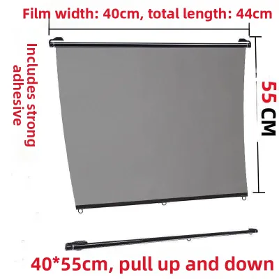 Sun Protection Retractable Curtain for Vehicle Windshield