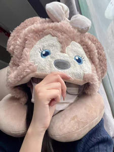 Shirley U-Shaped Neck Pillow Travel Pillow Cute Cartoon Hood Office Air Conditioning Car Airbag Plane Driving Pillow