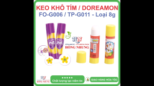 [MEGA SALE] COMBO 30 thỏi Hồ Khô dán giấy Doraemon G011 / Tím đổi màu G006 Khô Nhanh Không Độc Hại giúp bé ham học