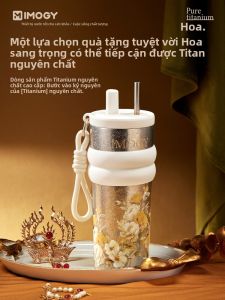 IMOGY | Titanium Insulated Cup Stylish High Capacity Portable Straw