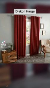 Gorden Jendela Import Tebal Bahan Blackout Serat Embos Polos Doff Mewah Murah Tirai Pintu Kamar