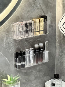 Bathroom Wall-Mounted Storage Rack Toilet Cosmetics Organizer No-Drill Plastic Shelf for Bathroom And Washroom Nordic Style