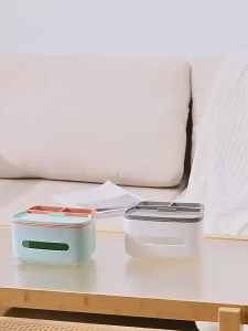 ANGELA TISSUE BOX - Kotak Tisu Meja Penyimpanan Dapur Penutup Plastik Tempat Tisu ABS Kotak Penyimpanan Kosmetik Makeup Organizer Tempat Ponsel Rumah
