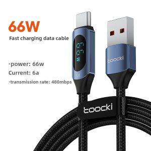 Toocki | Super Fast Charging Digital Display Type-C Data Cable 100W 6A
