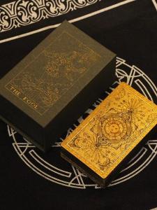 Classic Gold Foil Weitai Tarot Deck Tablecloth Beginner Full Set for One Player Casual Board Game