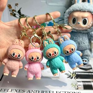 Glinta phim hoạt hình labubu Móc Khóa Búp Bê Macaron đầy màu sắc Anime cừu labubu Keyring cho cặp vợ chồng bạn bè quà tặng trẻ em Đồ chơi Quà Tặng