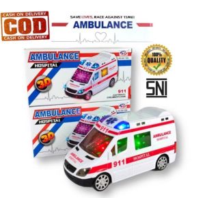 (GOGO TOYS) MAINAN ANAK LAKI-LAKI MOBIL-MOBILAN / MOBIL AMBULAN / AMBULANCE / AMBULANCE CAR / AMBULANS 911 BUMP GO / MOBIL AMBULANCE HOSPITAL 3D