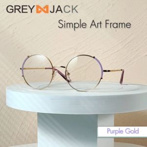 Grey Jack Kacamata Antiradiasi Blueray Bulat Unik Metal+TR90 Ringan Bisa Minus Antiradiasi Blueray Photocromic Bluecromic 8615