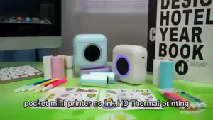 LIOTOG C22 Portable Label Thermal Printers Colorful Light Mini Printer Inkless Printing Stickers Paper 57mm