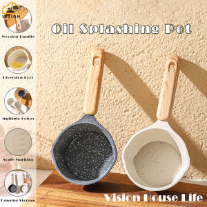 กระทะเทน้ำมันหิน Maifan ที่สาดขนาดเล็กไม่ติดหม้อน้ำมันกระทะทอดไข่กระทะทอดทำอาหารน้ำมันร้อน