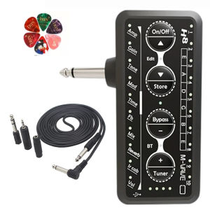 IRIN | H8 Guitar Headphone Amplifier Portable Rechargeable Mini Headphone Amp Built-in Delay Reverb Effect Ideal for Electric Bass