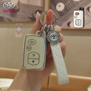 toyota car remote key case for wish pruis camry crown highlander land cruiser prado keychain