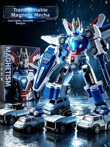 PALONG | Magnetic Combining Deformation Robot Car Toys