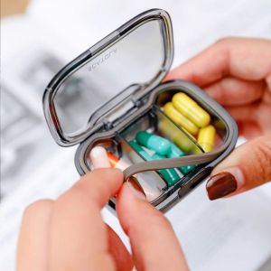 Mini Medicine Pills Box Drug Storage Box Pills Dispenser Pill Organizer Tablet Pillbox Case Container Portable Box