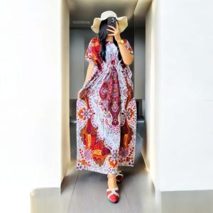 DASTER LOWO JUMBO LONGDRESS KALONG SELENDANG LD 150 PB 135 SERUT DEPAN RAYON TEBAL BATIK PEKALONGAN