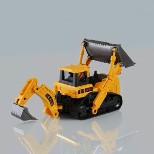 รถขุดขนาดใหญ่สำหรับเด็ก รถขุดแบบอิมพัทีก้าวสองขั้น รถบรรทุกอเนกประสงค์สำหรับเด็กชาย ชิ้นส่วนอุปกรณ์การศึกษาแบบแยกส่วน