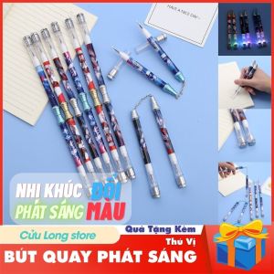 Bút Quay Phát Sáng Nghệ Thuật Ghép Đôi quay đẹp với đèn led hiệu ứng tự đổi màu bút mod có đèn viết mực quay tay shop Cuu Long