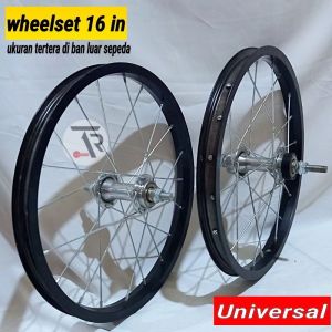 velg sepeda 16 in siap pakai sudah dirakit dan disetel jari2 untuk semua sepeda