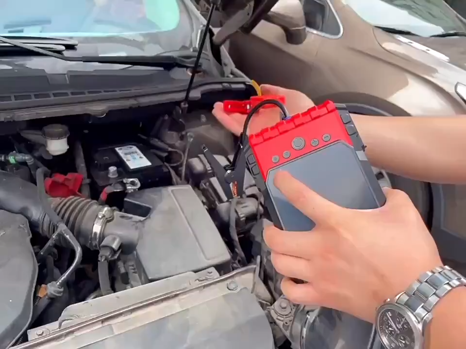 [COD] Car Jump Starter 12V 19800mAh jump starter for car battery Car Start Emergency Power bank multi function 4-in-1 integrated air pump Rechargable Battery Car Starter with Air Pump