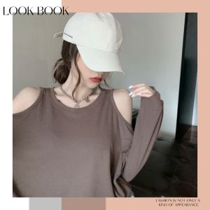 QJshop ใหม่แบบสับ เสื้อครอปแขนยาว สเวตเตอร์ครอปเว้าไหล่ ให้ยิ่งใช้ ความเซ็กซี่ขยี้ใจ สายแฟชั่น ห้ามพลาด เพิ่มความมั่นใจ สายแฟชั่นห้ามพลาด สำหรับหญิง 🛍️