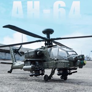 Tỉ Lệ 1/32 AH-64A Apache Đồ Chơi Mô Hình Máy Bay Trực Thăng Với Cánh Quạt Xoay Được Tính Năng Âm Thanh & Ánh Sáng Thân Hợp Kim Xanh Máy Bay Tiêm Kích Xe Dành Cho Trẻ Em