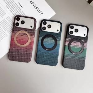 Ốp Lưng Có Kết Cấu Sợi Carbon Kevlar Có Kết Cấu Từ Tính Cho iPhone Pro Max Magsafe Đế Sạc Không Dây Chống Sốc Vỏ Mềm Chống Trầy Xước