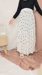 TERLARIS-ROK PLISKET KOREA MOTIF POLKADOT // ROK PLISKET POLKA REMPEL BESAR MURAH