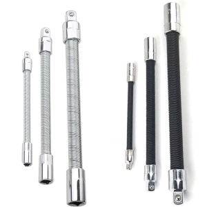 Flexible Shaft Drive Socket Extension Bar High Torque Conversion Head Post Extension Rod 1/4 3/8 1/2 Ratchet Wrench
